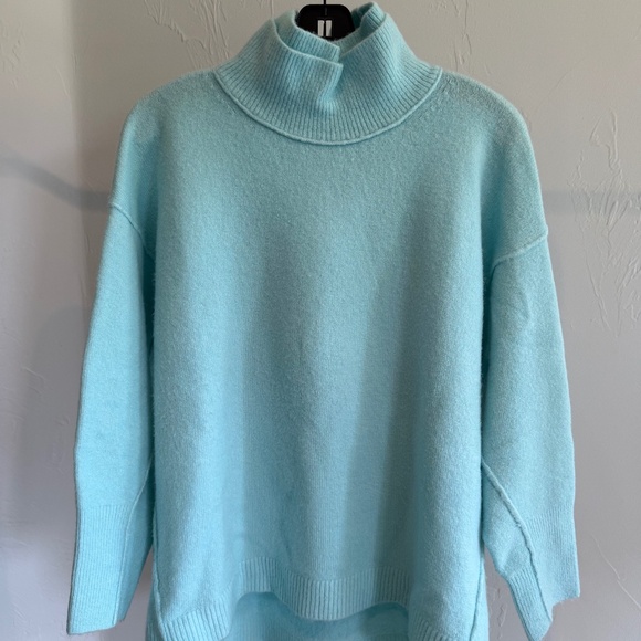 Free People Sweaters - Free People Oversized Mock Neck Sweater with high/low hem, women's XS